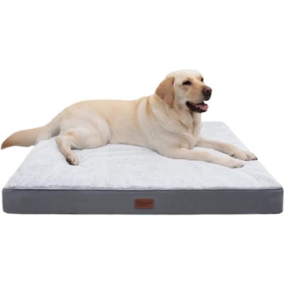 MIHIKK Orthopedic Dog Bed for Medium Large Dogs Egg-Crate Foam Dog Bed